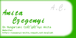 anita czegenyi business card
